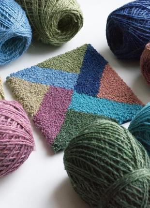 Нитки для ковровой вышивки colored wool, пряжа для вязания7 фото