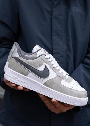 Мужские кроссовки найк аир форс / nike air force white silver