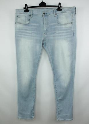 Стильні звужені джинси g-star raw 3301 slim light blue denim jeans2 фото