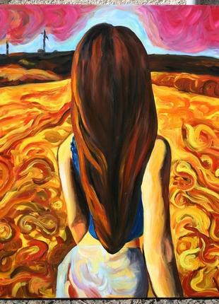 Картина маслом "следуй за мной"