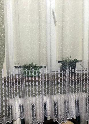 Тюль фатин турецкий с вышивкой и люрексом