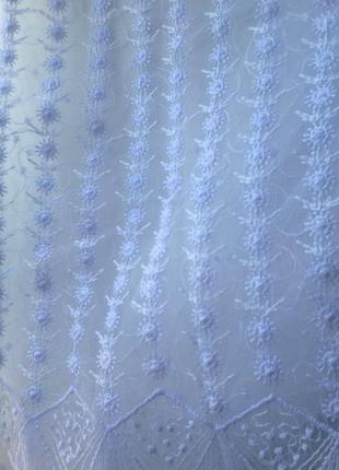 Тюль фатин турецкий с вышивкой и люрексом