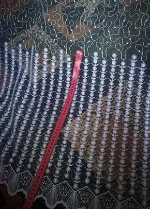 Тюль фатин турецкий с вышивкой и люрексом