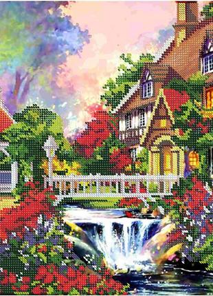 Схема для вишивання бісером магія бісеру м-107-3 "казковий сад" розмір 30*40 см