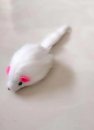 Хутряна міні-мишка іграшка для котів і кошенят-3шт.2 фото