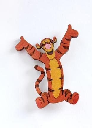 Дерев'яний значок тигр1 фото