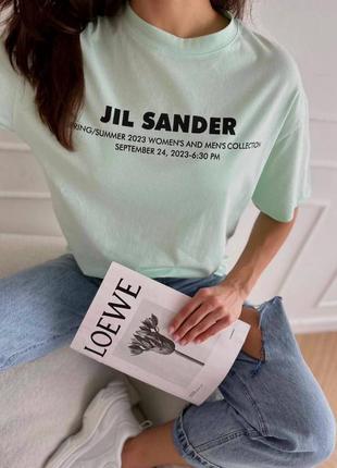 Салатна футболка jil sander2 фото