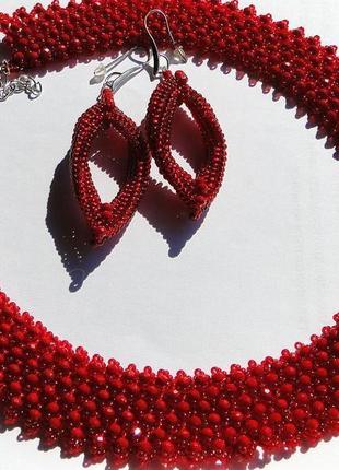 Украшение - ожерелье, браслет и серьги