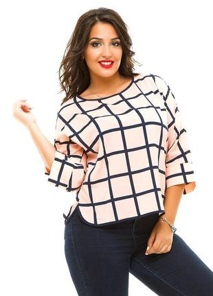 В клетку блузка.футболка нарядная.
