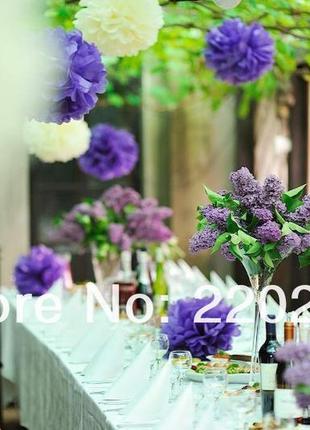 5шт тканевые цветы помпоны ручной работы декор свадьбы юбилей