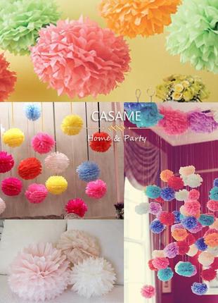 5шт тканевые цветы помпоны ручной работы декор свадьбы юбилей