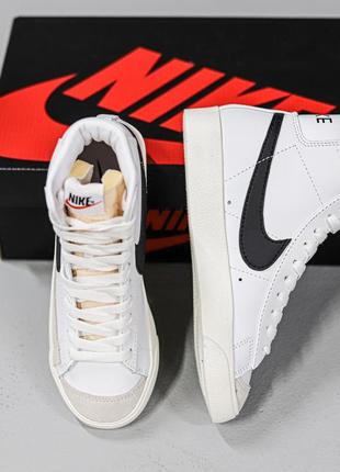 Мужские кроссовки nike blazer mid 77 vintage white black