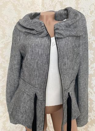 Zara лен льняной жакет пиджак в стиле boohoo cos7 фото