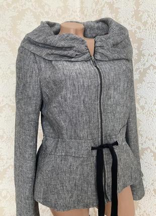 Zara лен льняной жакет пиджак в стиле boohoo cos6 фото