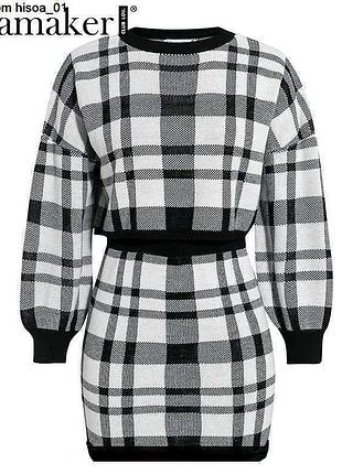 Комплект костюм 2в1 свитер и юбка glamaker xs-s (36-38)