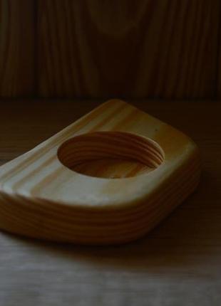 Підсвічник "аліґанцький "дерев'яний сосновий для чайної свічки4 фото