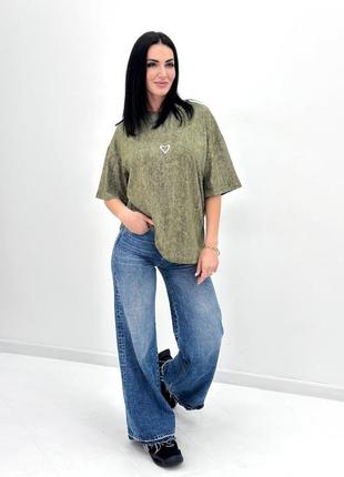 Женская базовая футболка варенка тай дай тай-дай оверсайз турция
