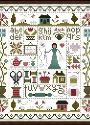 Набір для вишивання за нанесеною на канву схемою "my home". aida 14ct printed 28*28 см