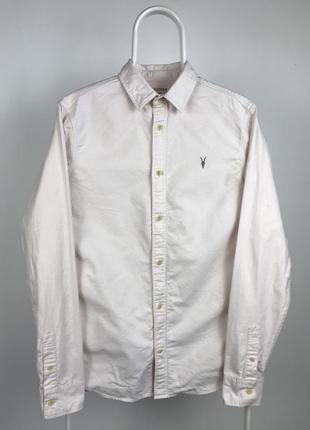 Рубашка нежно розовая all saints hungtingdon ls shirt