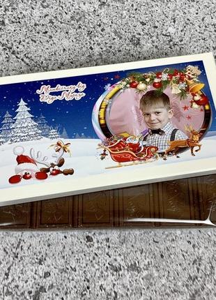 Новорічний подарунковий шоколад 100грам з вашим фото на новий рік, миколая, різдво.9 фото