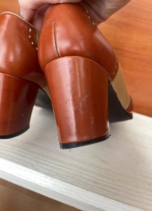 Винтажные ретро туфли herto на каблуке made in germany ( retro, vintage, prada core, miu miu )9 фото