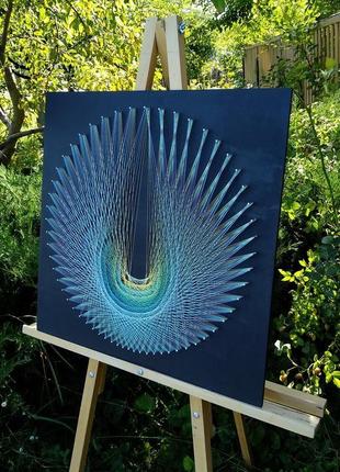 3-д картина-мандала в технике  string art.8 фото