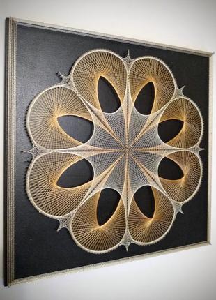 3-d картина - мандала в технике string art. мандала изобилия.2 фото