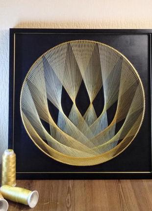 3-д триптих у техніці string art "скравальна геометрія" в межах.8 фото