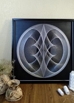 3-д триптих у техніці string art "скравальна геометрія"3 фото