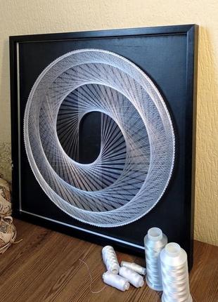 3-д триптих в технике string art  "сакральная геометрия"6 фото
