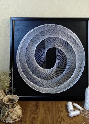 3-д триптих в технике string art  "сакральная геометрия"5 фото