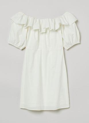 Полулльяновое белое мини платье