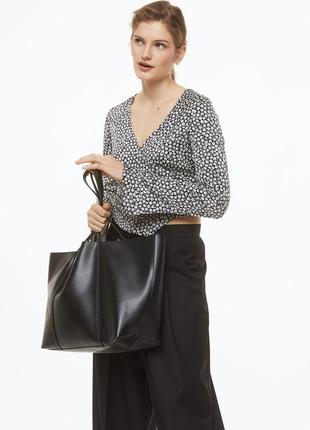 H&m сатинова блуза топ з нової колекції,p. m