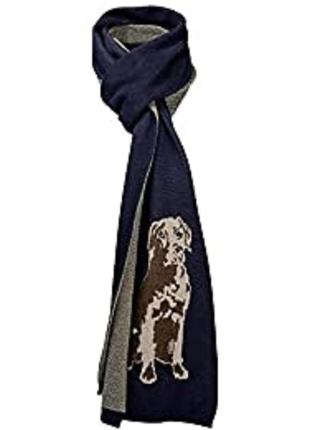 Шарф мужской синий cotton traders dog scarf