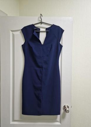 Платье женское синее1 фото