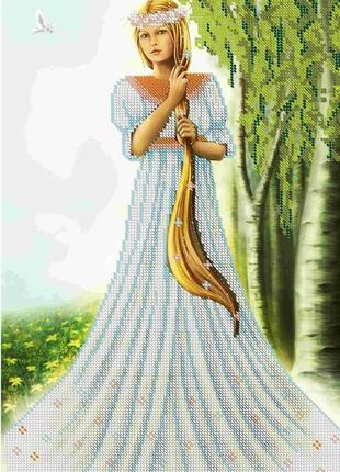 Схема для вишивання бісером магія бісеру м-110-3 "лада-богиня весни" розмір 30*40 см
