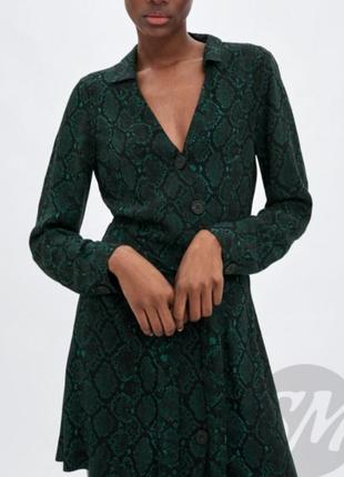 Zara брендова сукня туніка піджак 🐍 зміїний принт1 фото