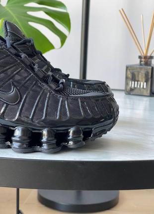 Мужские кроссовки найк чёрные / nike shox tl triple black4 фото