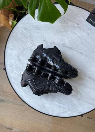 Мужские кроссовки найк чёрные / nike shox tl triple black7 фото