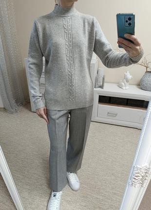Качественный шерстяной серый свитер3 фото