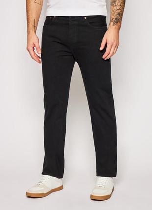 Класичні щільні джинси levi's 501 original fit premium black denim jeans2 фото