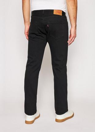Класичні щільні джинси levi's 501 original fit premium black denim jeans1 фото