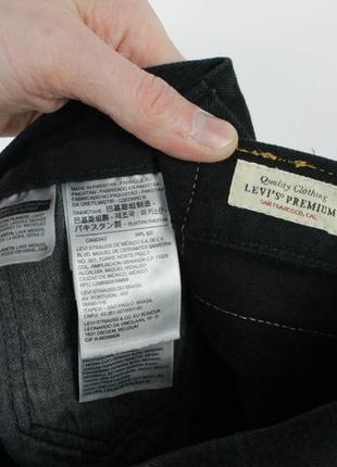 Класичні щільні джинси levi's 501 original fit premium black denim jeans9 фото