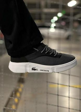 Мужская обувь lacoste black silver8 фото