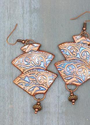 Серьги в этническом стиле. длинные