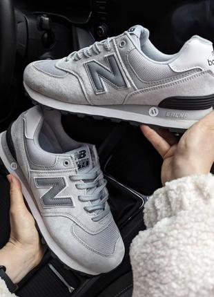 New balance 574 светло-серые2 фото