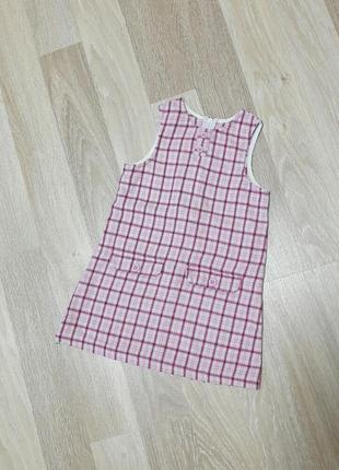 Теплый детский сарафан в клетку united colors of benetton