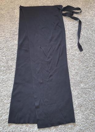Идеальная трикотажная юбка zara на запах средней длины4 фото