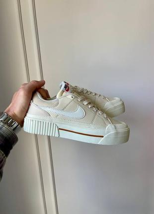 Женские кроссовки найк nike court legacy lift beige dm7590-2001 фото