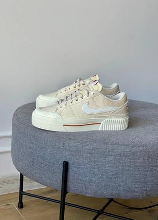 Жіночі кросівки найк nike court legacy lift beige dm7590-2008 фото